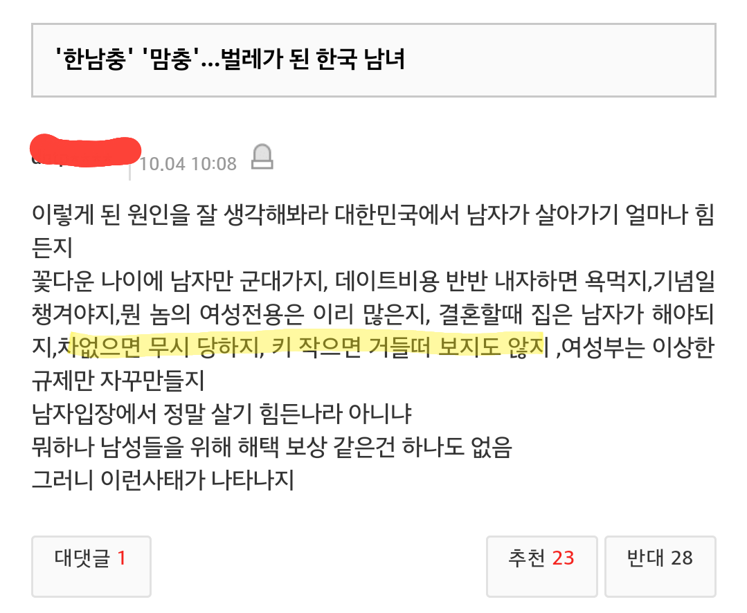 태초에 없던 여혐도 생기겠다던 한 남자가 있었다...ㅎ | 인스티즈