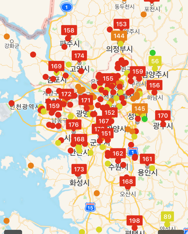 오늘도 난리난 현시각 미세먼지 현황(feat. 서울,수도권헬) | 인스티즈