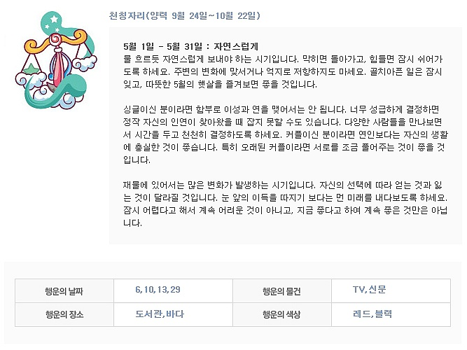 5월 별자리 운세 | 인스티즈