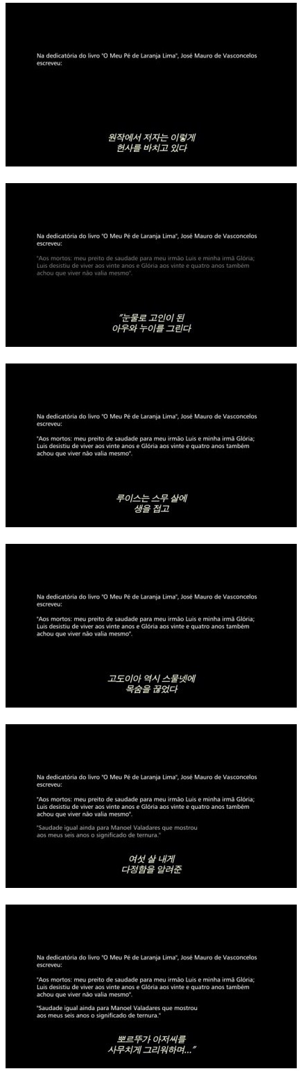 영화 나의 라임 오렌지나무의 엔딩 크레딧.jpg | 인스티즈