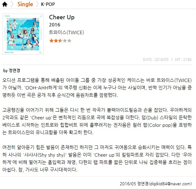음악 리뷰사이트 IZM 여자친구 트와이스 아이오아이 앨범 평가.jpg | 인스티즈