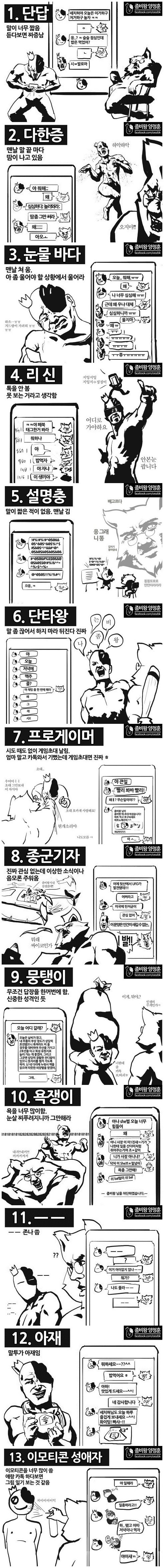 13가지 유형의 카톡.jpg | 인스티즈