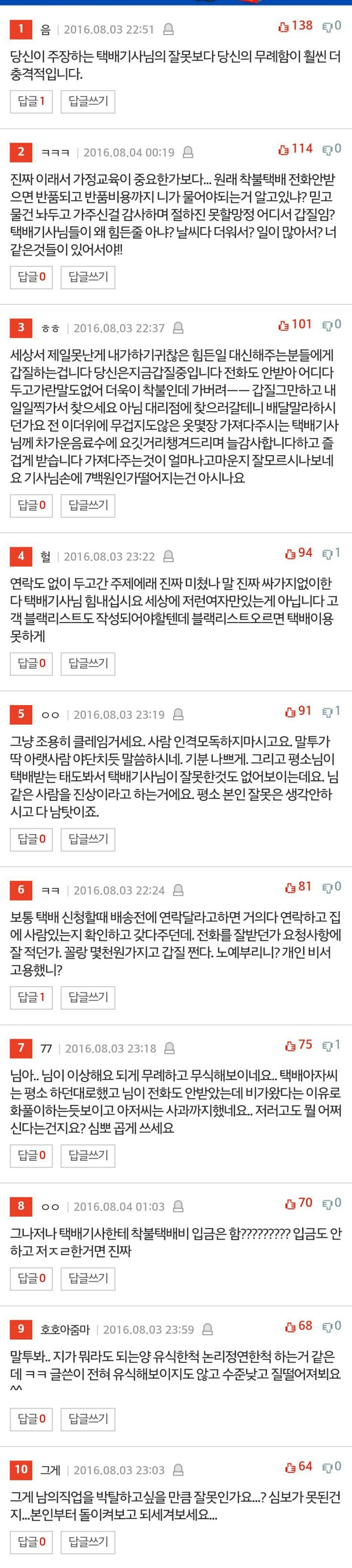 택배 기사에게 불이익을 주고싶습니다. +댓반응 | 인스티즈