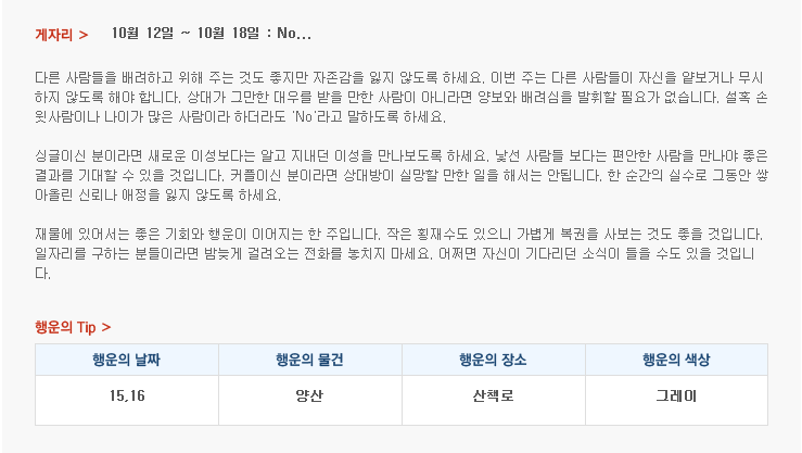 산수도인 주간 별자리 운세 (10월 12일 ~ 10월 18일) | 인스티즈