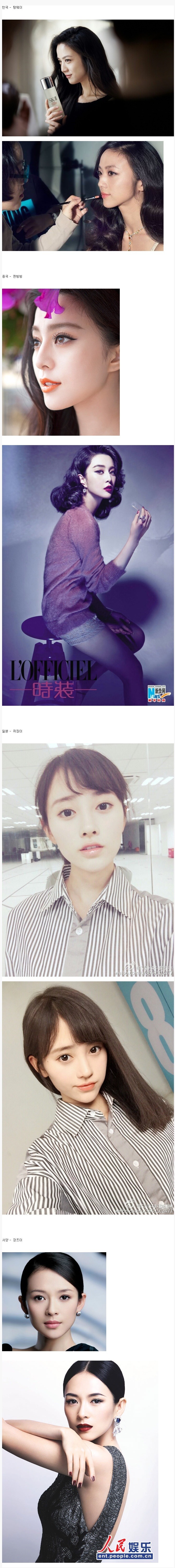 국가별 선호하는 중국 미인 | 인스티즈