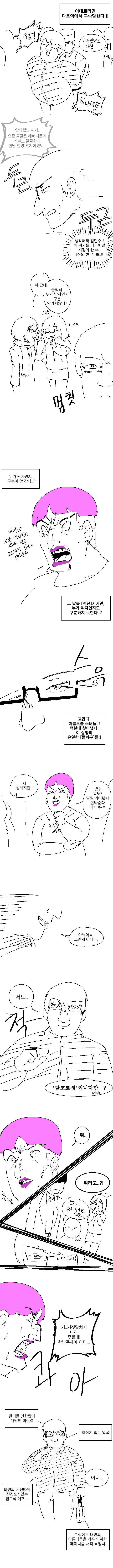 지하철에서 메갈 오타쿠 싸우는 만화 | 인스티즈