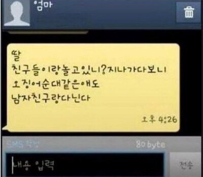 딸에게 어머니가 보낸문자 | 인스티즈