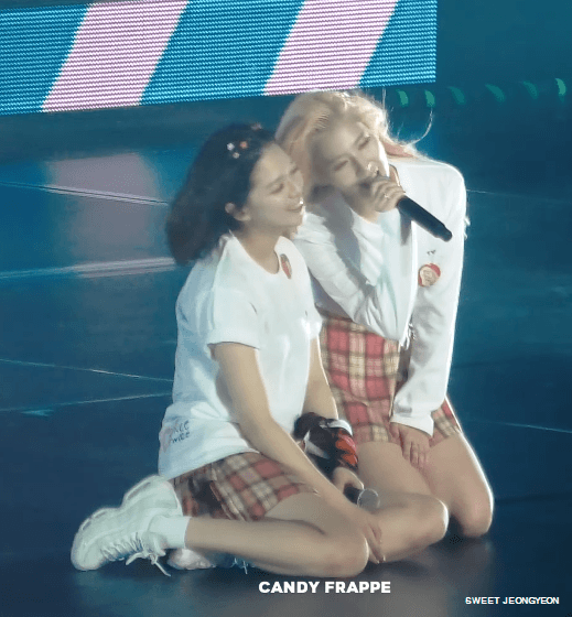 콘서트에서 신난 230즈 정연 &amp; 사나 feat. 장꾸 언니들에게 당하는 아기맹수 | 인스티즈